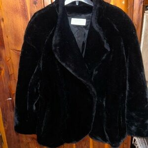 Vintage Ladies Faux Fur Coat